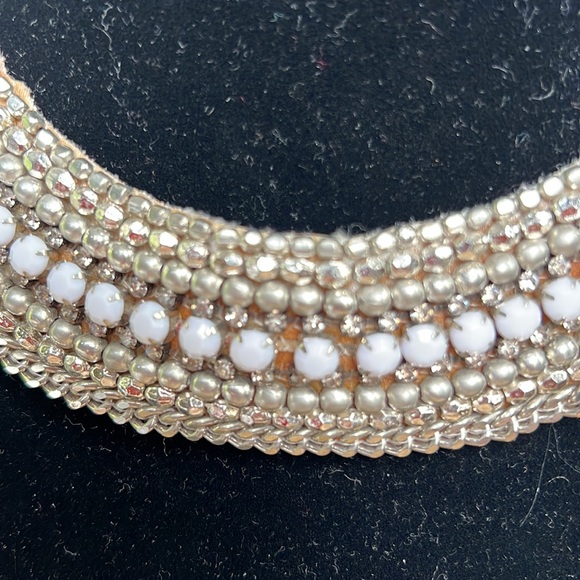 Chico’s Amazing Collar Necklace Bib Faceted Beads Rhinestones - Picture 2 of 3